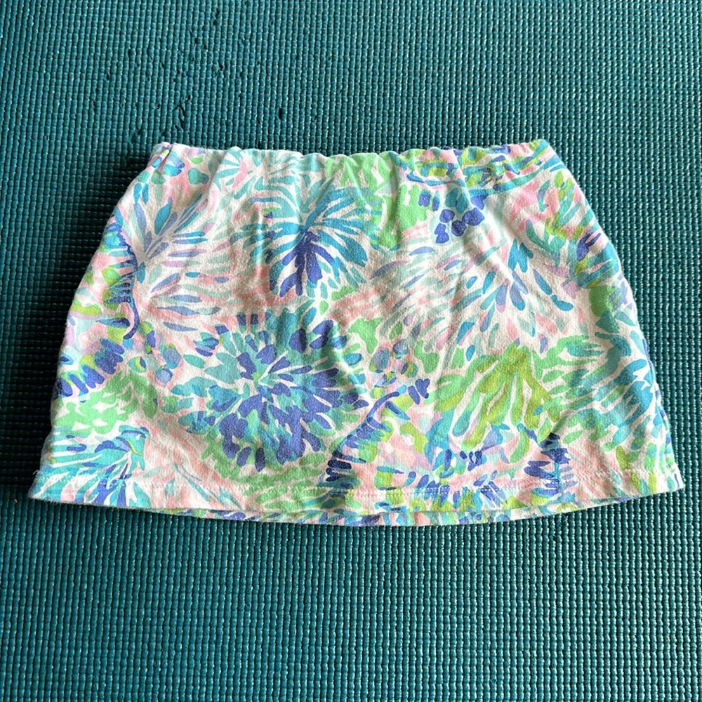 Lilly Pulitzer Mini Madison Skort Shell of a Party Blue Green Pink Small 4 5 - Picture 3 of 7